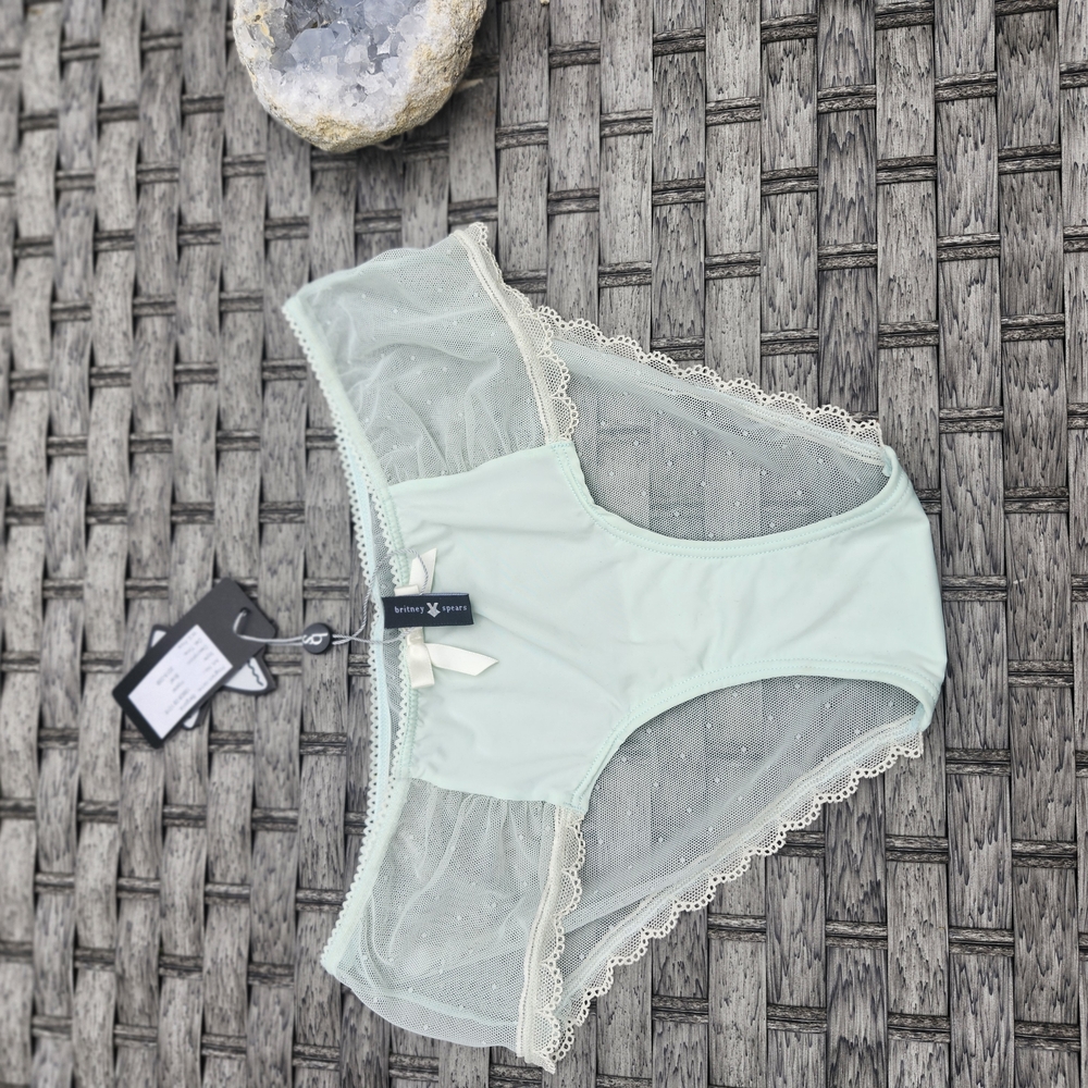 Mint Green Lace Trim Panties